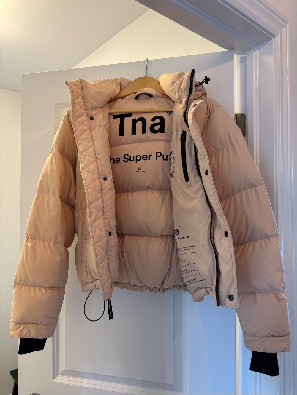 Tna The Super Puff Shortie Light Pink Puffer Jacket